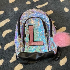 L sequin mini backpack